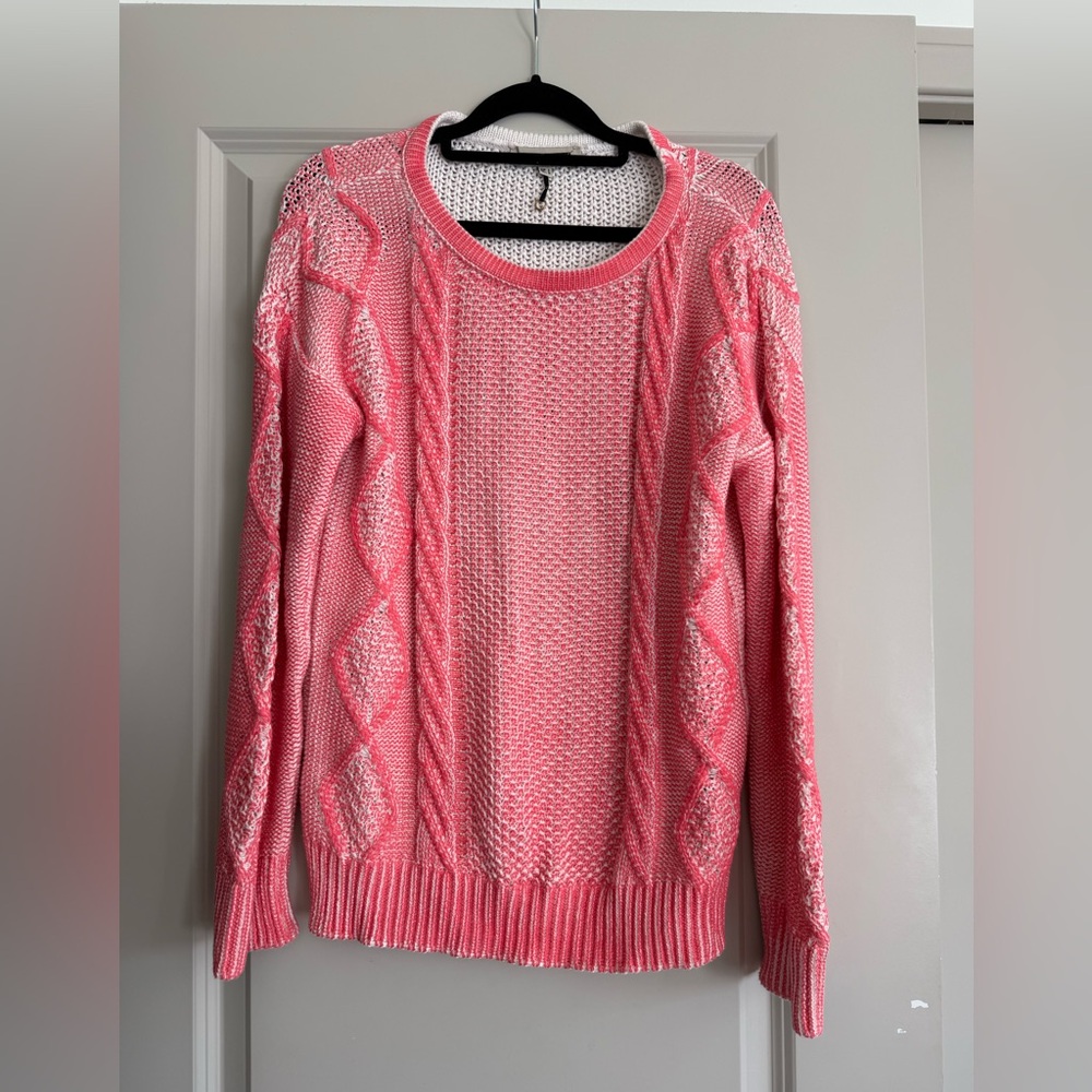 Anthropologie Ipekyol Pink Cable Knit Sweater | Size L